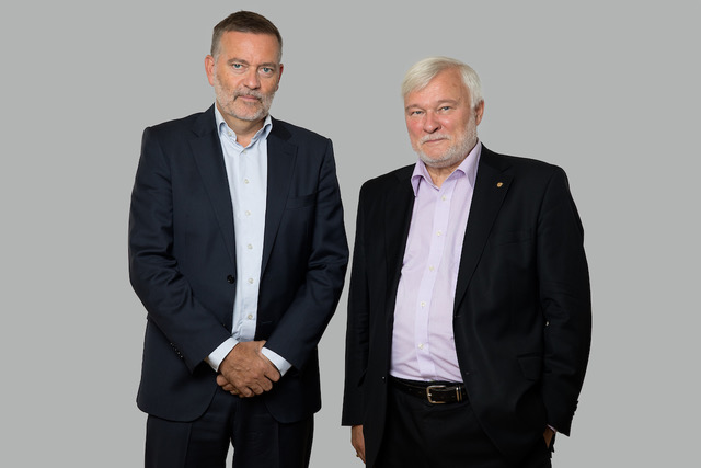 Bilde av Jan-Erik Larsen og Gunnar Angeltvei